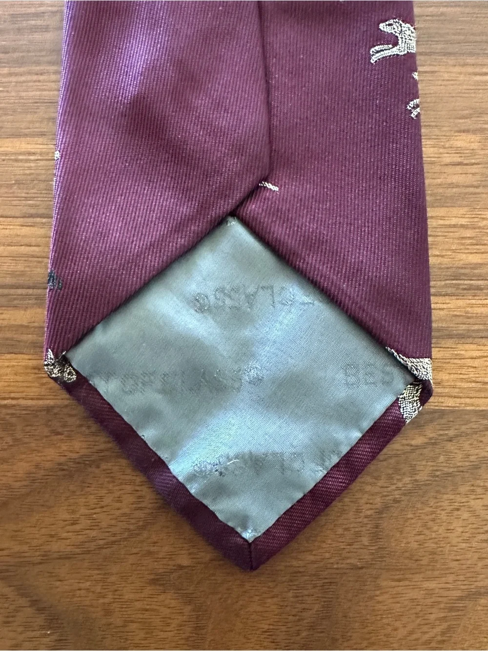 Robert Talbott Burgundy Equestrian Silk Tie - Classic Pattern
